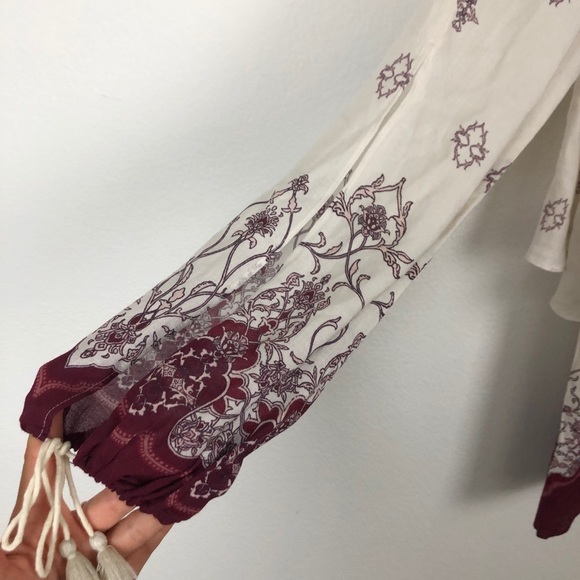 Revolve The Jetset Diaries Bohemian Printed Long Sleeve Romper Size Small - Picture 5 of 12